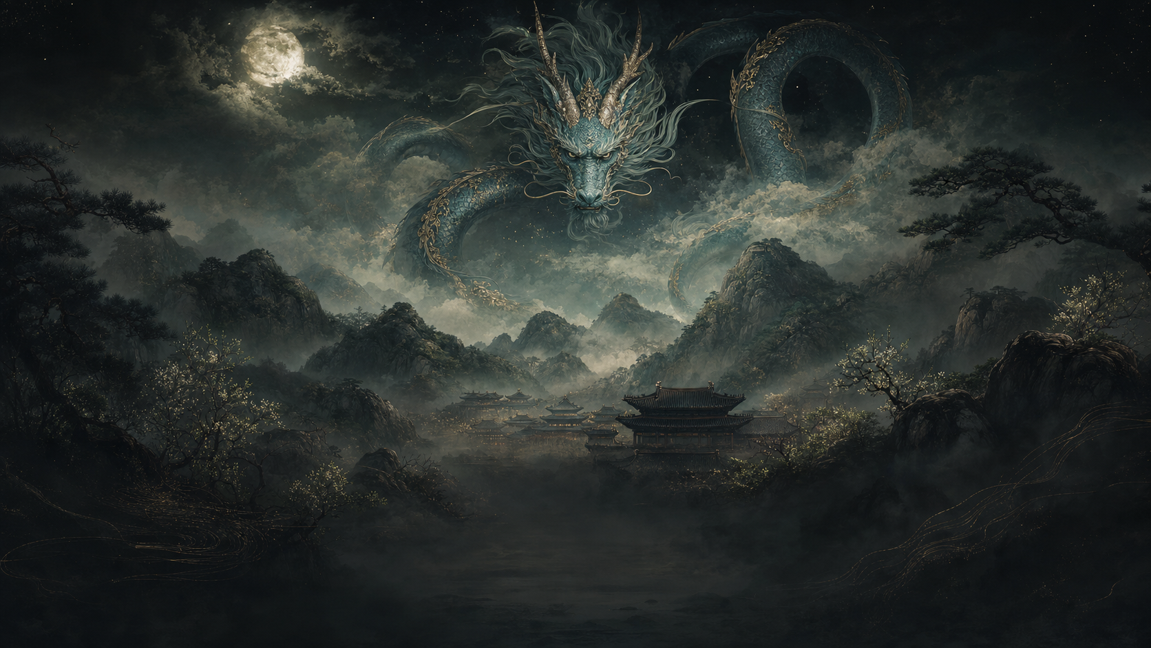 Azure Dragon, symbolic guardian for Wood
